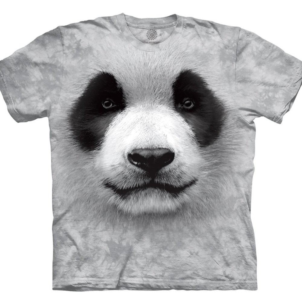 The Mountain Panda Bear Big Face Giant Kung Fu Animal Bamboo Gray T-Shirt S-3X